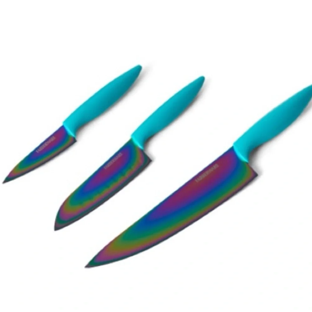 Farberware Titanium Coated 3 Piece Chef Knife Set